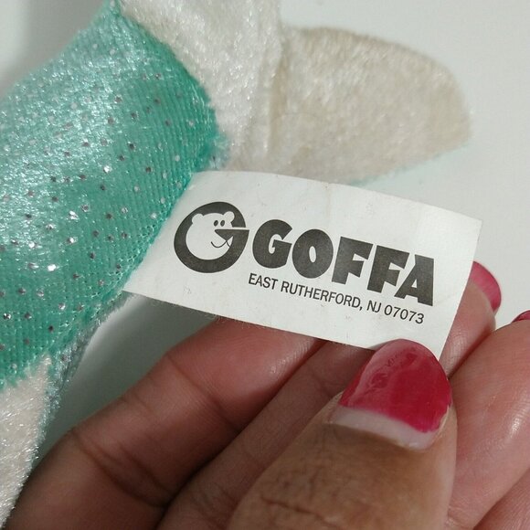 Goffa Whale Plush Stuffed Animal Toy Green Glitter Ages 3 and Up 11 inch - Picture 6 of 7